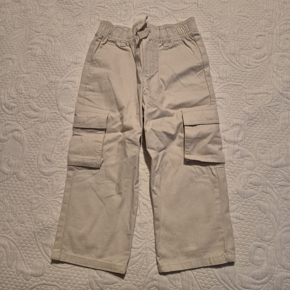 Gymboree boys size 2T Outlet cream colored pull on cargo pants NWOT